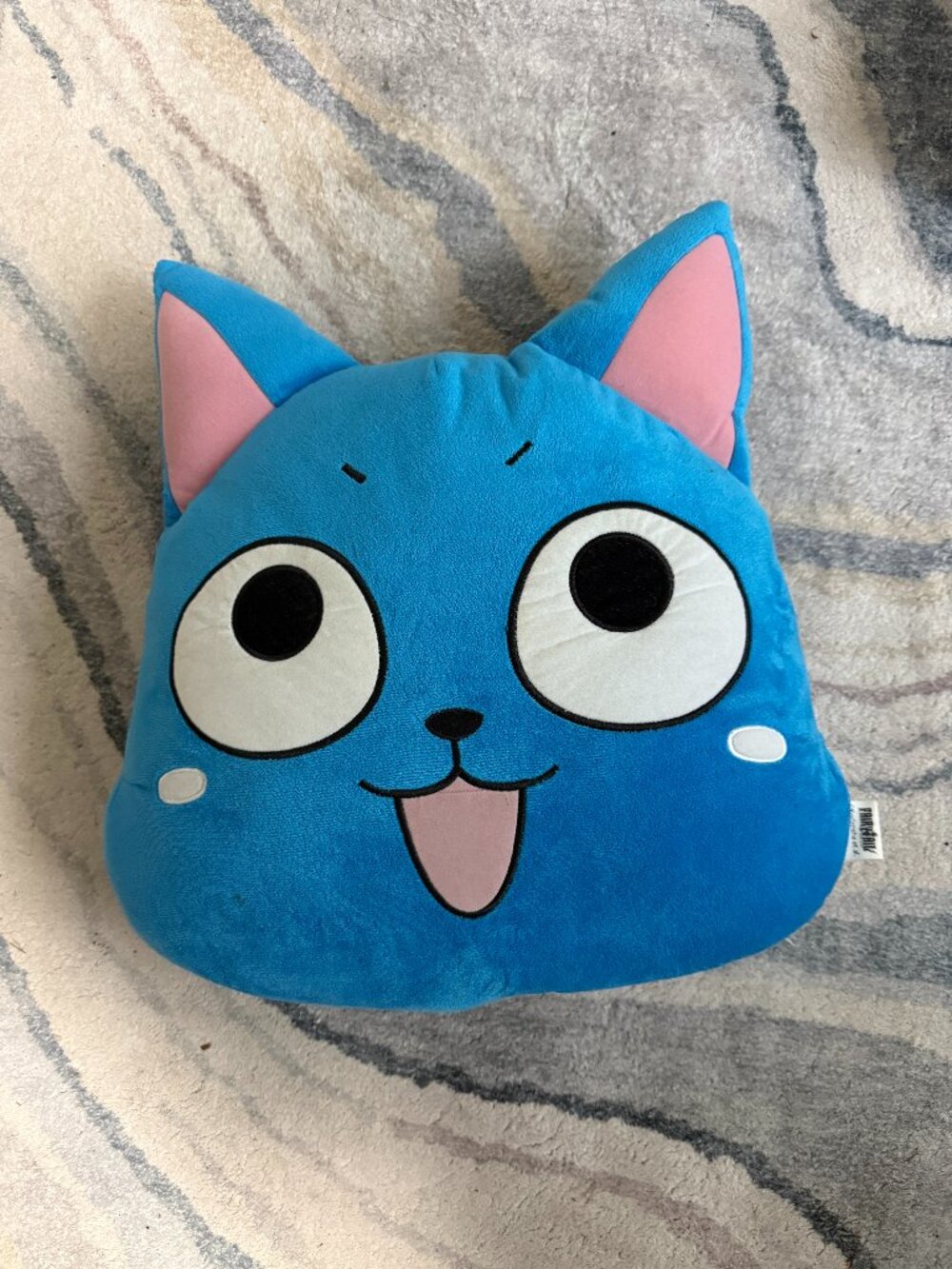 Fairy Tail Anime Happy Cat Head 15" Cushion Pillow